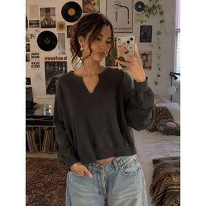 The Great Dark Gray Pullover Sweatshirt Top  Women's Size 0